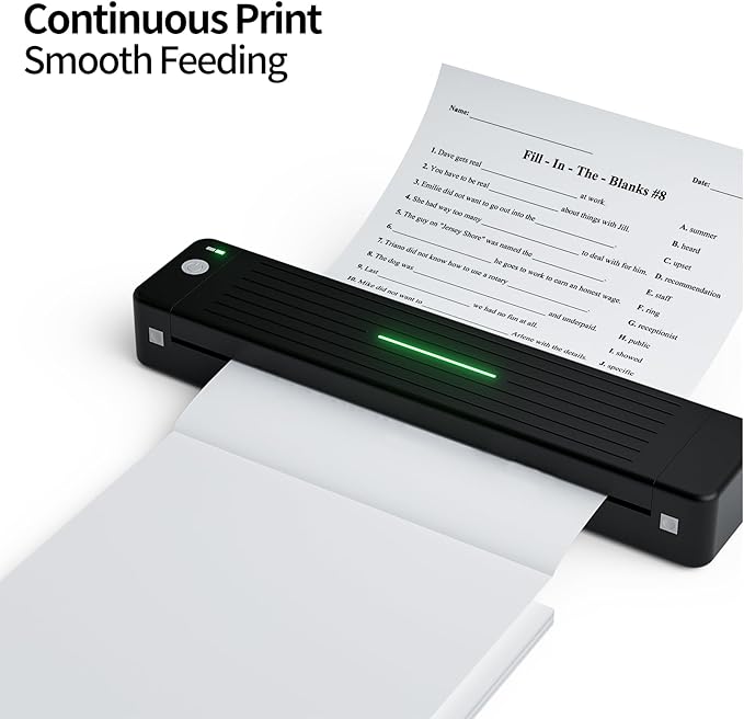 9527 Product 8.5 x 11 Inch Thermal Printer Paper White US Letter Size Thermal Paper with Perforated Line,Folded Continuous printing,Compatible with A4 Portable Thermal Printer (100 Sheets)