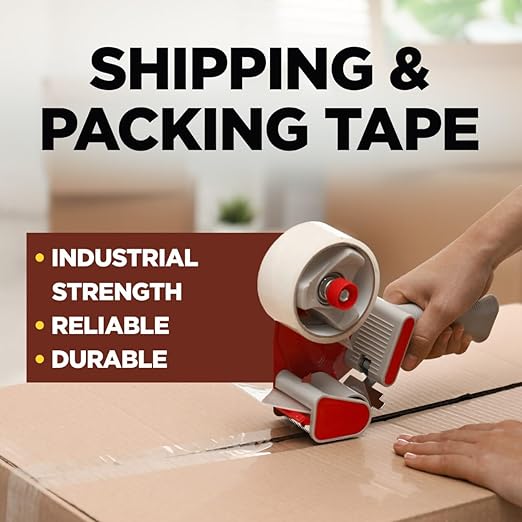 Scotch 3750 Commercial Grade Packaging Tape – Heavy Duty Clear Packing Tape, 1.88"" x 54.6 yd per Roll (6 Rolls) – Strong Hot Melt Adhesive for Shipping, Moving, Warehouse & Industrial Use