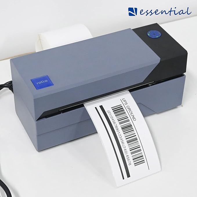 ESSENTIAL 2.25"x 4" Direct Thermal Barcode Labels, Shipping Labels, Compatible with Zebra & Rollo Label Printer, 350 Labels of Roll (12 Rolls 4200 Labels)