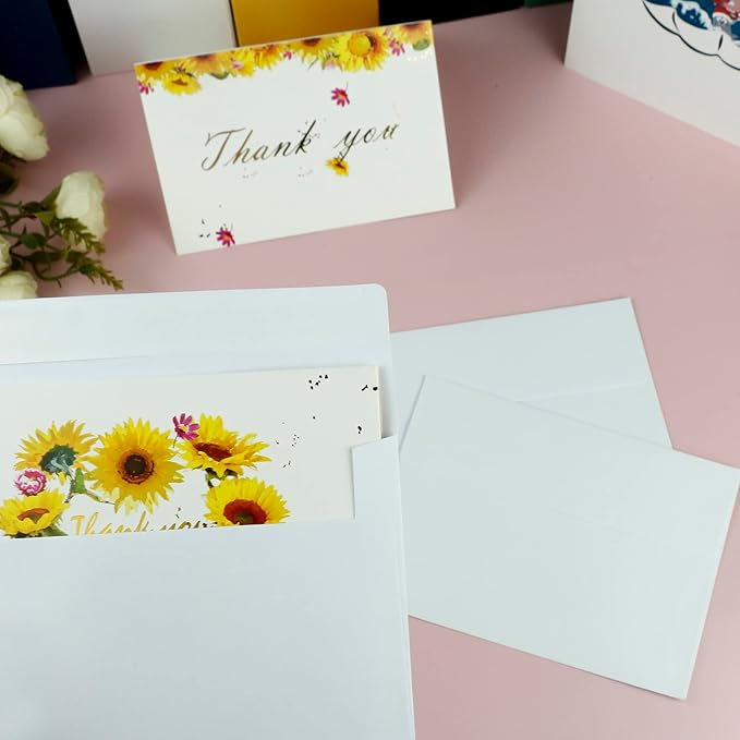 YINUOYOUJIA 50 Packs of A7 envelopes for invitation, 5x7 envelopes for Cards-Self Seal, Square Flap, Great for Wedding, Baby Shower, Mailing, Birthday Party (white)