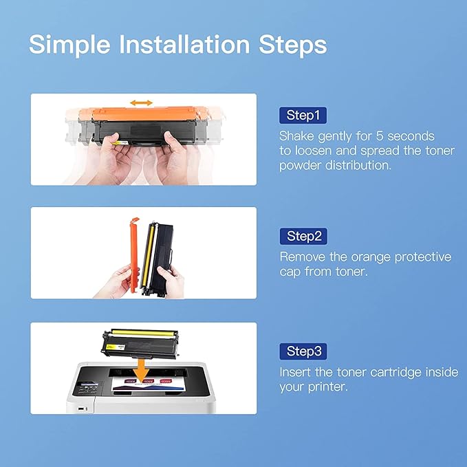 GPC Image Compatible Toner Cartridge Replacement for Brother TN433 TN 433 Compatible with HL-L8360CDW MFC-L8900CDW HL-L8360CDWT HL-L8260CDW MFCL8610CDW MFCL9570CDW Printer (4 Pack)