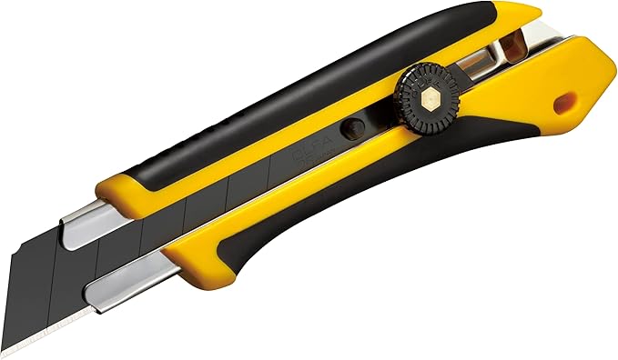 OLFA 25mm Extra Heavy-Duty Utility Knife (XH-1) - Multi-Purpose Custom Cutting Depth Utility Knife w/Reinforced Fiberglass Handle & Snap-Off Blade, Replacement Blades: Any OLFA 25mm Blade