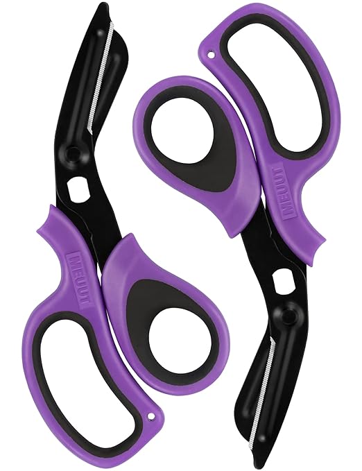 MEUUT 2 Pack Trauma Shears Bandage Scissors for Left and Right Hand- Medical Supplies with 8 inch Heavy Duty Medical Scissors for EMT Workers Nurses