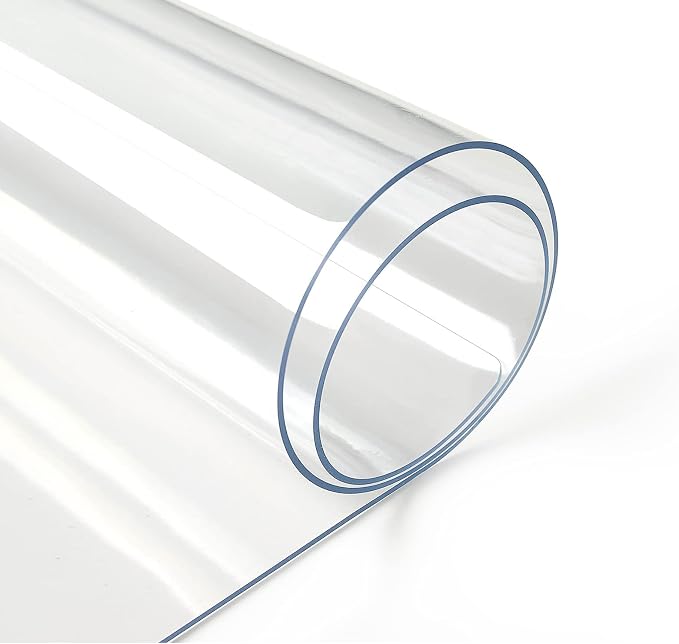 Deep Dream 1.5mm Clear Desk Cover Protector, 12×60 Inch Clear Desk Cover, Rectangular Vinyl Desk Pad, PVC Plastic Table Cover for Office, Dresser, Night Stand, Computer & Writing Desk Tabletop