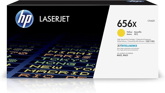 HP 656X Yellow High-Yield Toner Cartridge | Works Color LaserJet Enterprise M652, M653 Series | CF462X