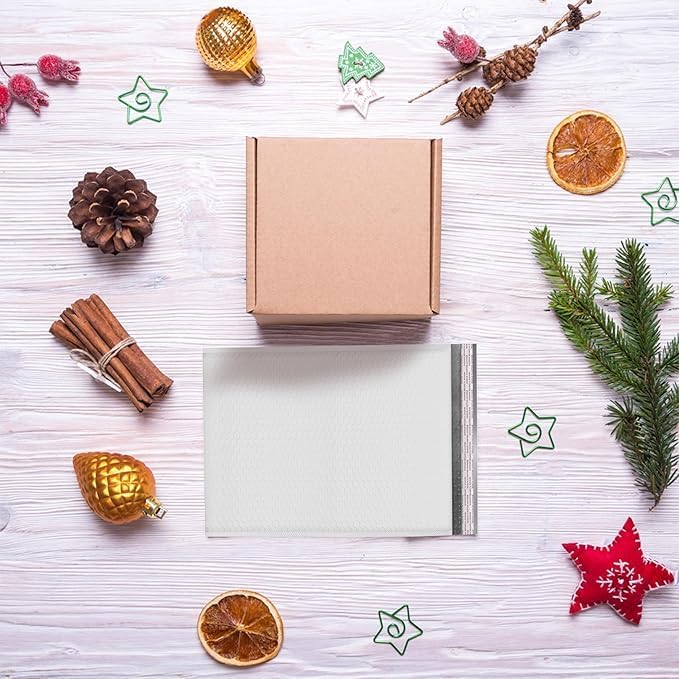 Bubble Mailers 12.5x19, Self Seal Poly Padded Envelopes #6, 100 Pack Bulk | Holds Clothing & Bulk Items, No Tape Needed, Cushioned Protection, Water-Resistant Poly, Made in USA