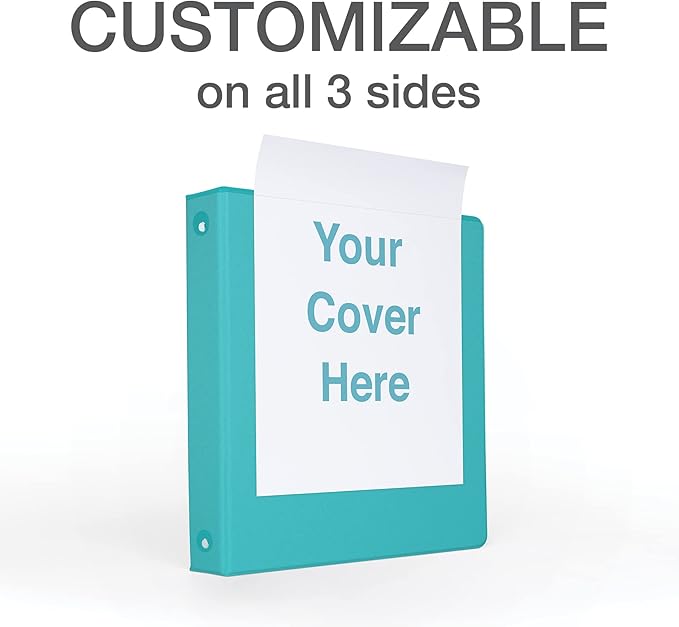 Oxford Cardinal 3 Ring Binders, Binders for School and Office, Durable 1.5 Inch, Round Rings, Holds 350 Sheets, ClearVue Presentation View, Non-Stick, Assorted Bright Colors, 8 Pack (79553)