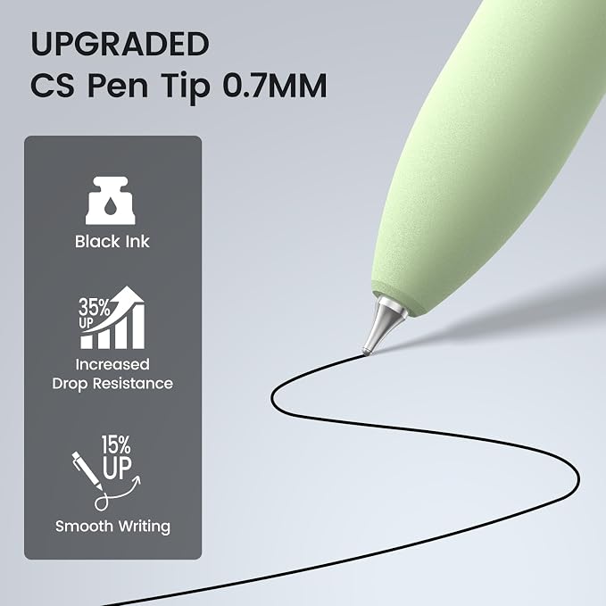 16 Pack Gel Pens, Black Ink Quick-Drying No Smudge with Fidget | 0.7mm Fine Point, Smooth Writing, Long-Lasting Ink, Stress Relief Pens for Journaling, School Office, Gift for Women Men