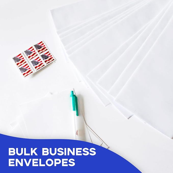 Goefun White 6x9 Catalog Envelopes, 250 PCS | Self Seal, Security, Printable, For Mailing, 100 GSM Paper
