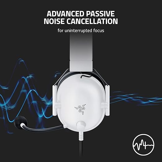 Razer BlackShark V2 X Gaming Headset: 7.1 Surround Sound - 50mm Drivers - Memory Foam Cushion - for PC,Mac,PS4,PS5,Switch - 3.5mm Audio Jack - White,(Pack of 8)