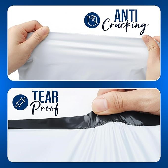 Shippozz 10x13 Poly Mailers 500 Pack, Durable Waterproof Polymailers for Shipping Clothes, Self Seal Mailing Bags for Small Business Packaging Supplies, Mailing Envelopes for Books, and Accessories