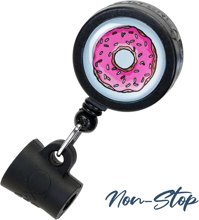 Better Labz EZ PEN Retractable Pen Reel for Nurses, Teachers, Waitresses, Carpenters, Construction Workers, Contractors & Pros (Non-Stop Donut)