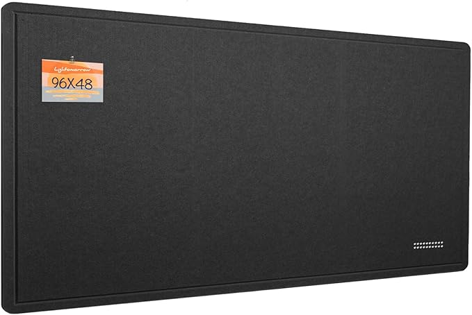 Felt Bulletin Board 96x48 inches, Decorative Pin Board for Home & Office | Cork Board Alternative for Wall with Push Pins, Display Mood Board for Photos, Notes & Reminders
