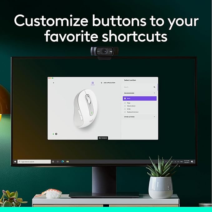 Logitech Signature M650 L Full Size Wireless Mouse - for Large Sized Hands, 2-Year Battery, Silent Clicks, Customizable Side Buttons, Bluetooth, for PC/Mac/Multi-Device/Chromebook - Off White