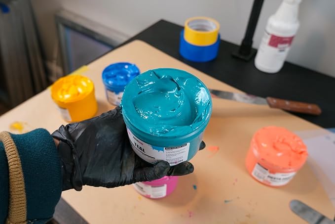 Screen Print Direct Rapid Cure® Screen Printing Ink Teal (3.5 Gallon - 448oz.) - Plastisol Ink for Screen Printing, Fast Curing Fabric Paint, USA Made