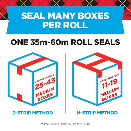 Scotch Heavy Duty Shipping Packing Tape, Clear, Shipping and Packaging Supplies, 1.88 in. x 54.6 yd., 4 Tape Rolls with 4 Dispensers