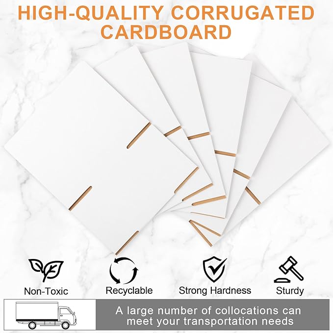 Yeaqee 72 Pcs Shipping Boxes Corrugated Cardboard Small Shipping Boxes for Packaging Mailing Packing Moving Small Business Storage Crafts Gifts(7x5x4 Inch,White)