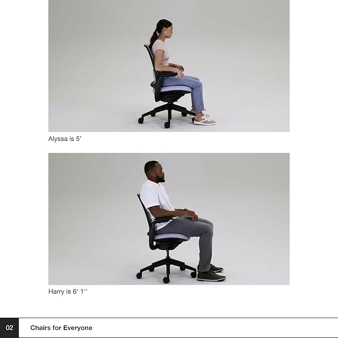 Steelcase Series 1 Office Chair - Ergonomic Work Chair with Wheels for Carpet - Helps Support Productivity - Weight-Activated Controls, Back & Arm Support - Easy Assembly - Licorice + Night Owl Era