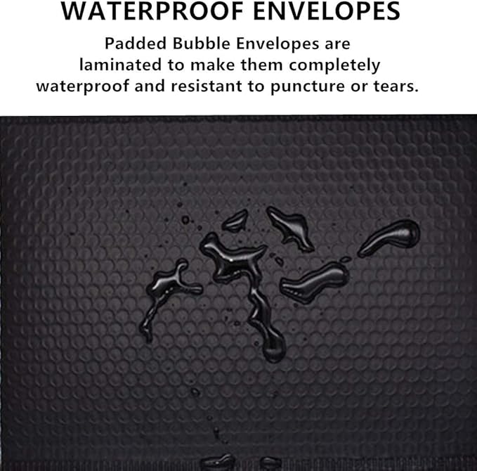 Bubble Mailers 3.5X5.9 Inch 50 Pack Small Padded Envelopes Poly Thicken Padded Self Seal Envelopes Bags(Black)