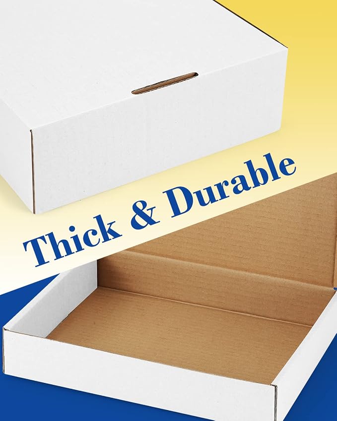 Shipping-Boxes-11x8x2 Inches: 25 Pack-Cardboard-Boxes-for-Packaging, White-Shipping-Boxes-for-Packing-Small-Business, Corrugated Box Mailers for Book Shoes Gift Mailing