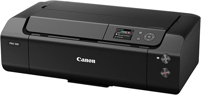 Canon imagePROGRAF PRO-300 Wireless Color Wide-Format Printer, Prints up to 13"X 19", 3.0" LCD Screen with Profession Print & Layout Software and Mobile Device Printing, Black, One Size