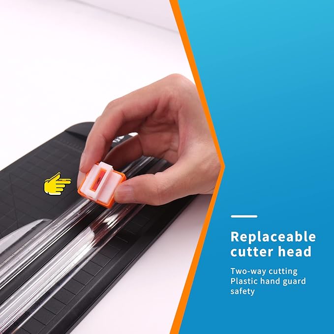 A4 Black Small Paper Trimmer, Portable Paper Cutter for Label, Origami, Card, Photo, Coupon, Scrapbook, Cardstock, Laminated Paper, and Craft Project