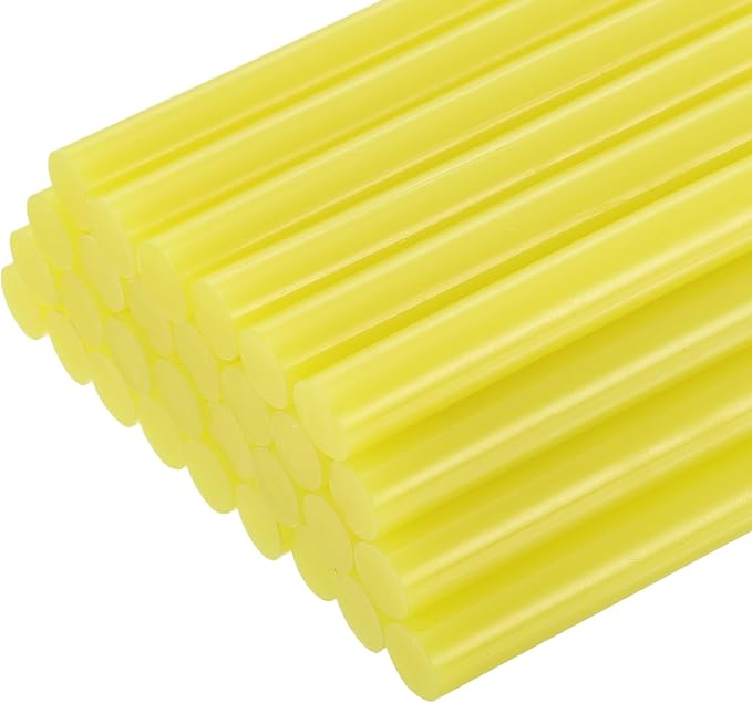 uxcell 30pcs Mini Hot Glue Gun Sticks 4-inch x 0.43-inch High Sticky Large Hot Glue Sticks for Glue Gun, Yellow