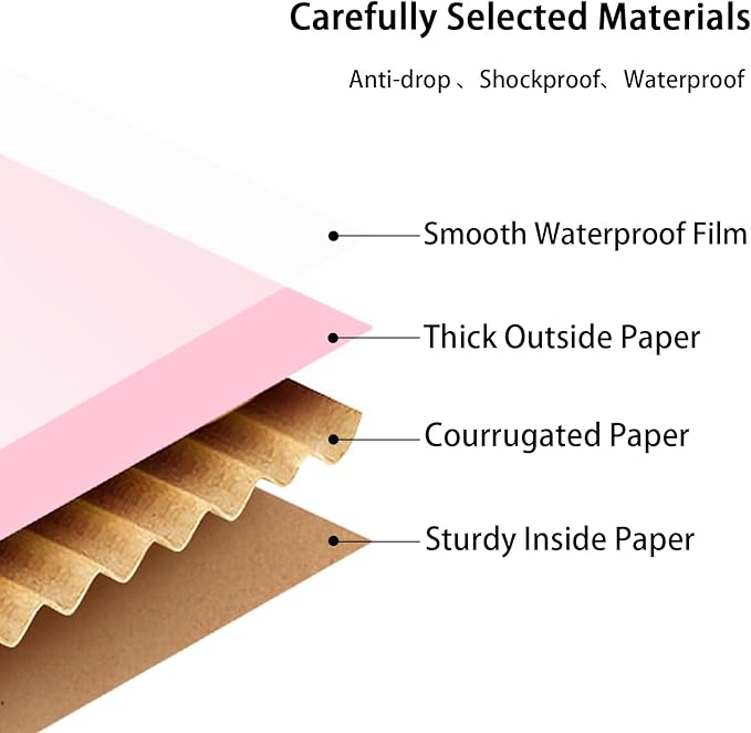 11x6x6 Pink Shipping Boxes, 30 Pack Mailing Boxes for Small Business, Corrugated Cardboard Boxes for Packaging, Shipping