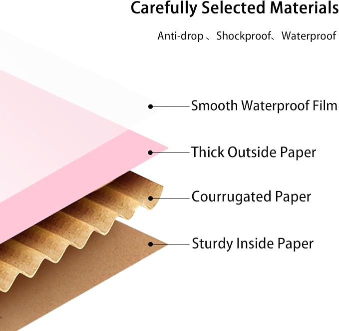 Small Pink Shipping Boxes 6x4x4 Inches, 30 Pack Mailer Boxes, Corrugated Cardboard Boxes for Packaging, Shipping, Mailing