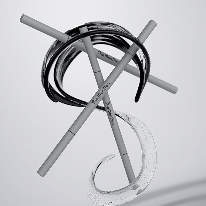 The Men Pen - Waterproof Eyebrow Pen | Beard Filler for Men | Microblading Eyebrow Pen | Hair Filler | Anti-Smudge | Mustache, Beard & Eyebrow Filler | Light Brown (Pack of 3)