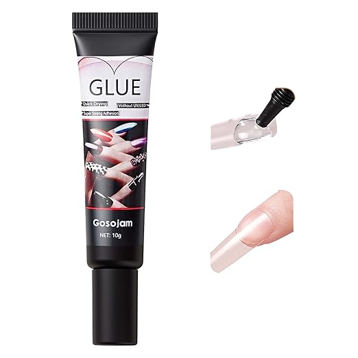 Super Strong Nail Glue for Acrylic Press-On Nails - No UV Light Needed, Fast-Drying, Professional Durable & Water-Resistant Nails Glue, Long-Lasting Semi-Solid