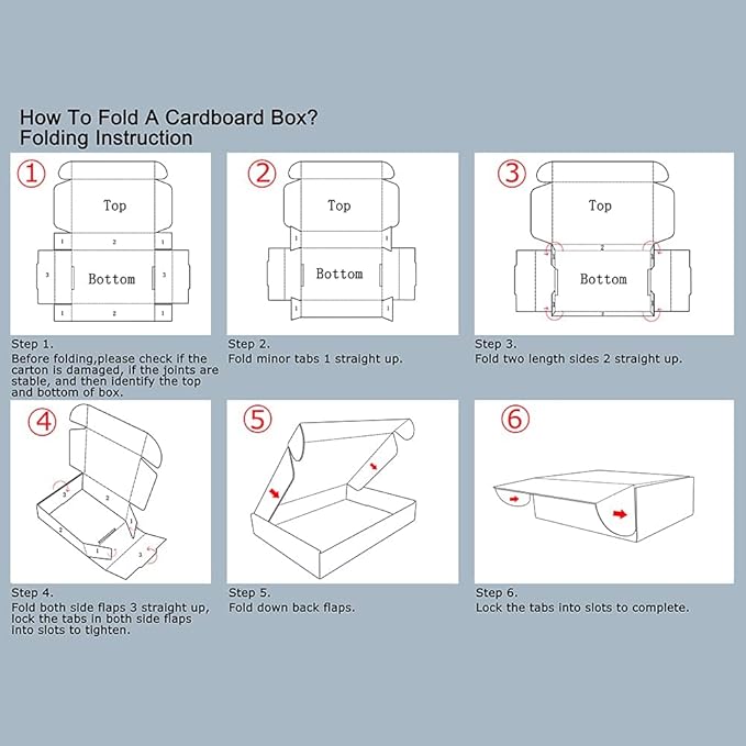 HORLIMER 6x4x3 inches Shipping Boxes Set of 25, White Corrugated Cardboard Box Literature Mailer