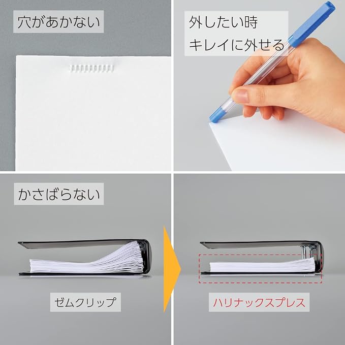 Kokuyo Stapleless Stapler, Harinacs Desktop & Handheld Staple-Free, Up to 5 Sheets No Staple Binding, Portable Compact Holeless Stapler, Red Pink, Japan Import (SLN-MPH105P)
