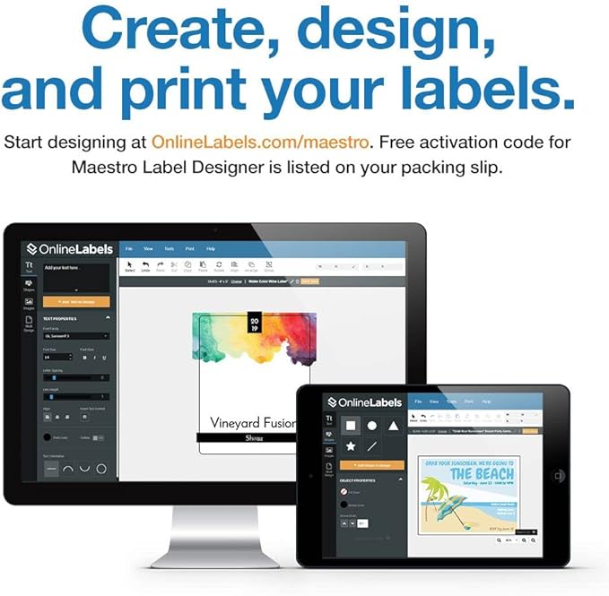 8.5 x 5.5 Half-Sheet Shipping Labels - Permanent, White Matte - for FBA, FedEx, UPS - Pack of 500 Labels, 250 Sheets - Inkjet/Laser Printers - Online Labels