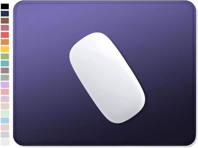 ITNRSIIET Mouse Pad Non-Slip Rubber Base Smooth Surface Stitched Edges Waterproof Durable Compatible with All Mice for Office & Gaming, Desk Accessory, 10.2x8.3x0.12 inch, Violet Gradient