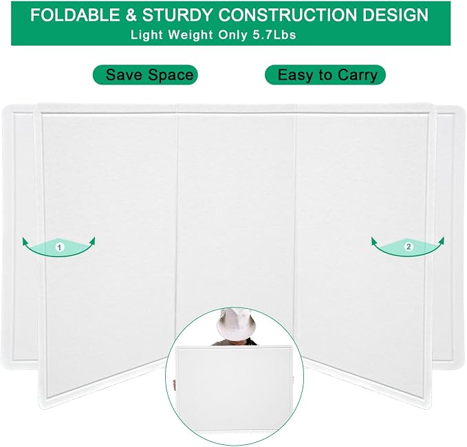 Large Bulletin Board 60" x 36" Felt Cork Board,Decor Pin Board, Warm White | Cork Board Alternative for Wall, Foldable Self-Adhesive Vision Board Prayer Board with Pushpins for Home Office Classroom
