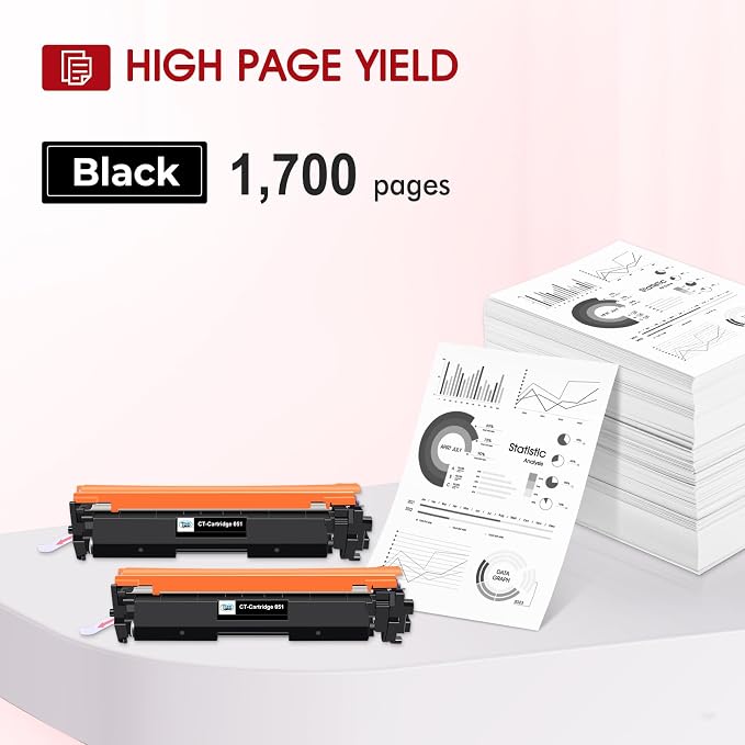 051 Toner Cartridge Black for Canon 051H CRG-051H CRG051H MF267dw 2 Pack | Compatible for Canon ImageCLASS MF264dw MF269dw LBP161dn LBP162dw MF263dn MF266dn MF260 LBP160 Series MF269 MF264 Printer