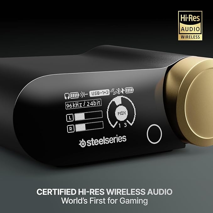 SteelSeries Arctis Nova Elite - Hi-Res Wireless Gaming Headset — 96kHz/24bit — Carbon Fiber Speakers — ANC — AI Noise Rejection — App — 2.4GHz + BT — Multi-Source Mix — OmniPlay PC+PlayStation+Xbox