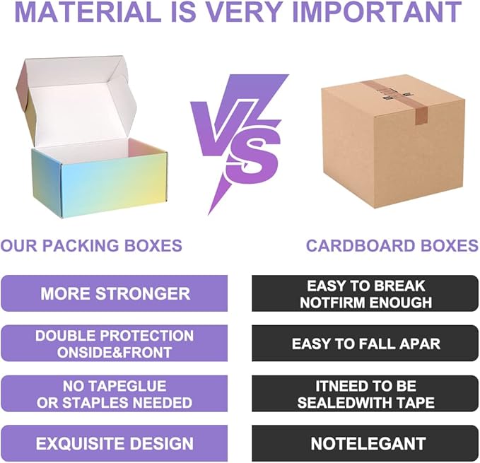 Shipping Boxes for Packaging, 9x6x4 Inches Corrugated Cardboard Boxes, Medium Mailing Boxes for Small Business (15 Pack, Colorful)