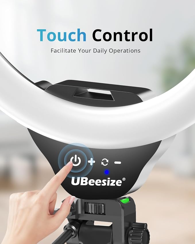 UBeesize 12'' LED RGB Ring Light with 62'' Tripod Stand, Selfie Ring Light for Video Recording, Live Streaming, TikTok & YouTube, Compatible with iPhone & Android