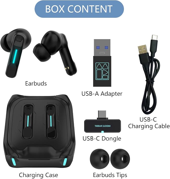 SW4 Pro Wireless Earbuds for PC/Computer/Laptop/Mobile - Dongle & Bluetooth - 20ms Low Latency - 4 Mics – Gaming - Work Headset/Headphones for Office
