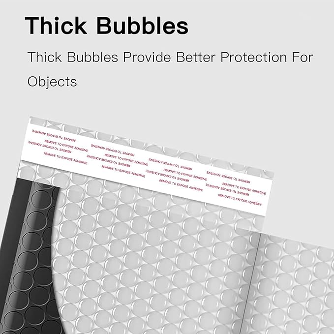 Black Bubble Mailers 6x10 Inch 100 Pack Usable Size 6x9 Waterproof Shipping Bags,Opaque Padded Envelopes Cushioning Padded Mailers for Shipping, Mailing,Small Business Supplies.