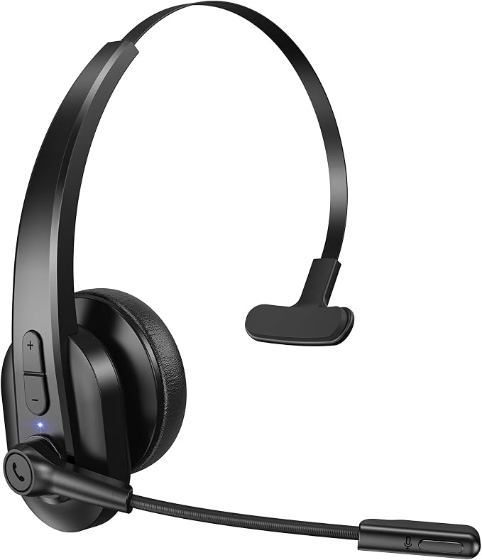 Sarevile Wireless Headset with Microphone, Bluetooth Headset for Cell Phones, Computer, Zoom Skype Mettings, On Ear for Work