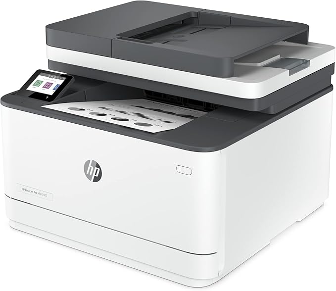 HP LaserJet Pro MFP 3101fdw Wireless Black & White All-in-One Laser Printer, Scanner, Copier, Fax, Best-for-Office (3G628F)