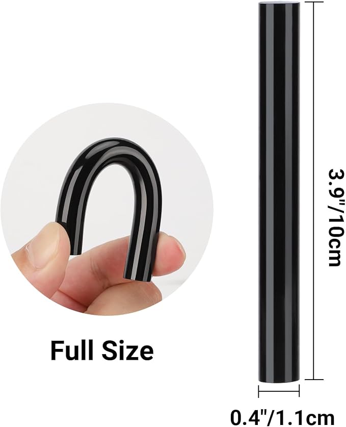 72 Pack Black Hot Glue Sticks, 4" x 0.43" Black Glue Sticks for Craft, DIY, Decoration, Car Dent Repair, Gluing Project, Sealing, All Temp