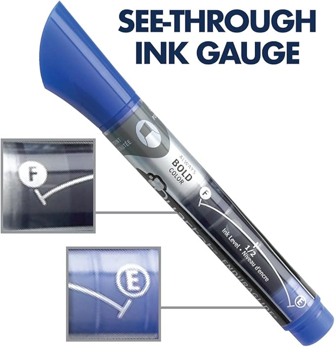 Quartet Dry Erase Markers, Whiteboard Markers, Chisel Tip, EnduraGlide, White Board Dry Erase Pens for Teachers, Home School & Office Supplies, Blue, 12 Pack (5001-3M)