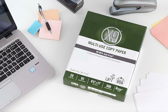 (8.5"" x 11"" Letter) - X-9 Multi-Use Print & Copy Paper, White, Brightness 92, Pallet of 40 Cases- 200,000 Pages Total