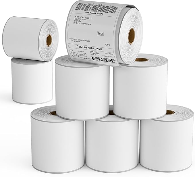Direct Thermal Labels, Thermal Shipping Labels, 4x6 Mailing Label (450 Labels/Roll, 3600 Labels)