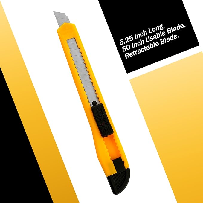 100x Bulk Small Yellow Utility Knife Box Cutters Snap Off Blade 9MM Blade