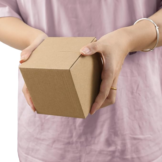 4x4x4 Shipping Boxes Set of 40, Brown Kraft Corrugated Cardboard Small Gift Boxes Mailers for Packaging(10.2x10.2x10.2 cm)